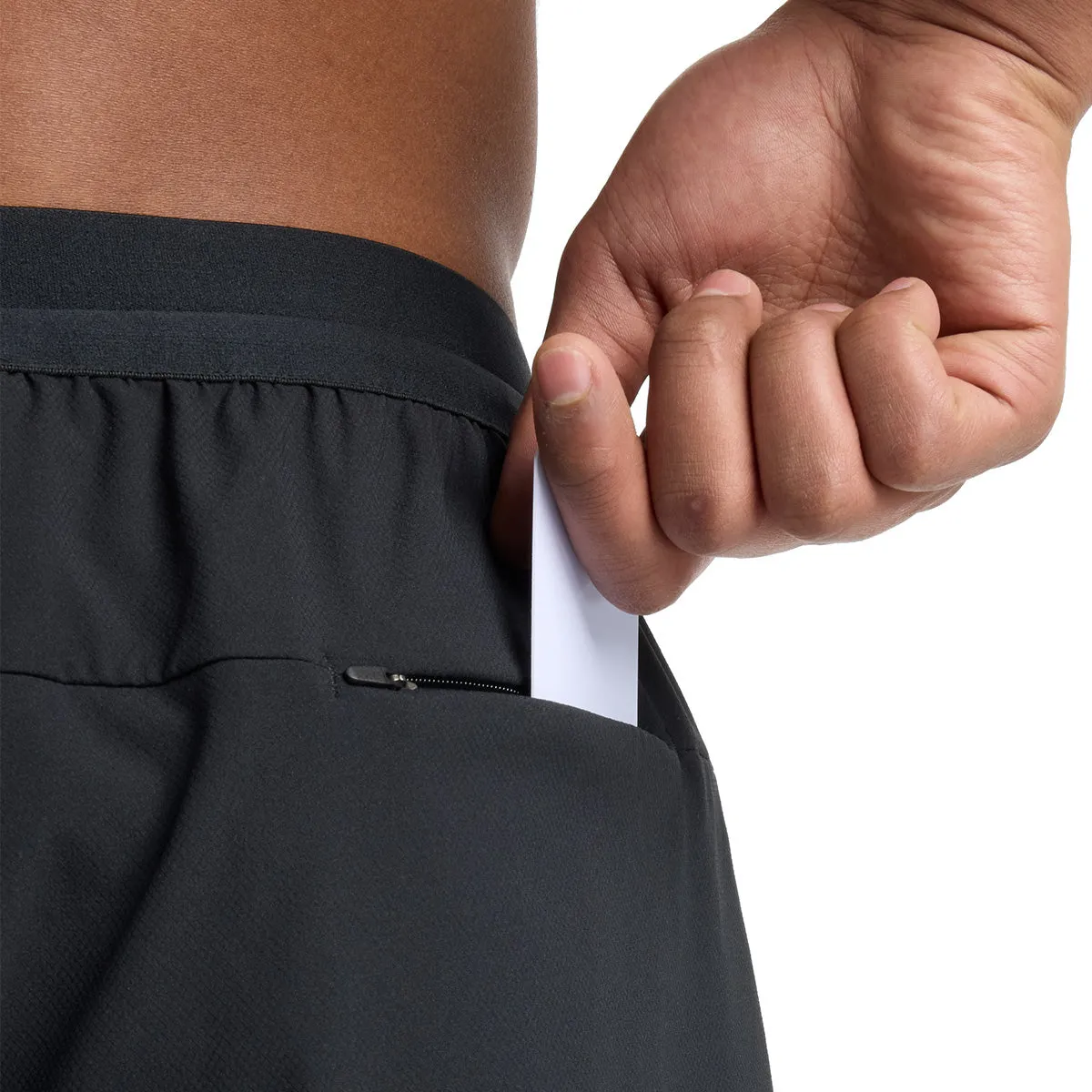 Subtle Detail Flexible Fabric Run Energy Short 'Black'