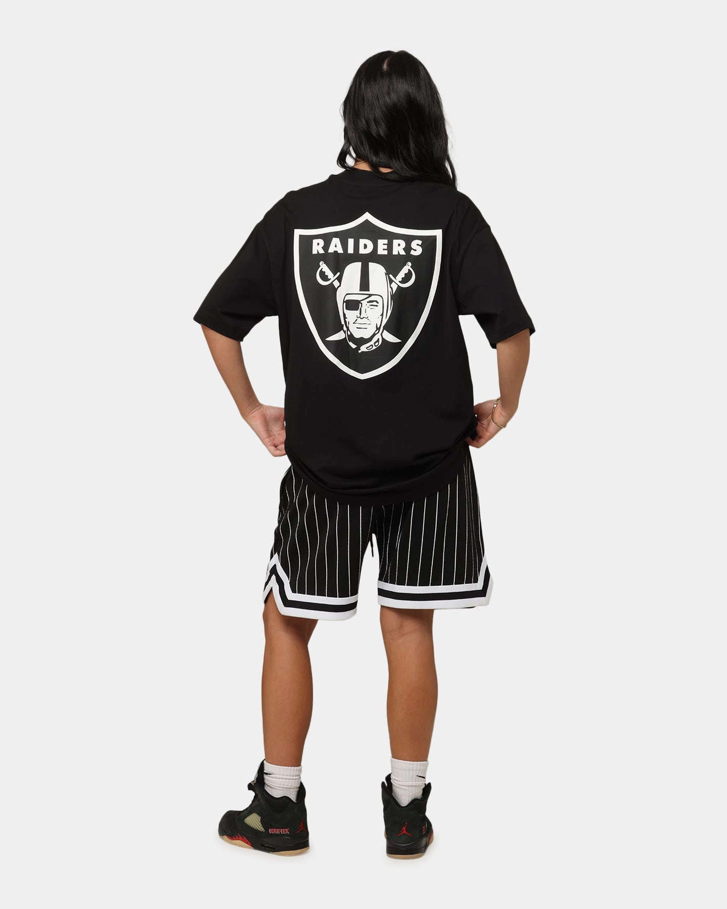 Chic Comfort Fashionable Option New Era Las Vegas Raiders Rose Oversized T-Shirt Black