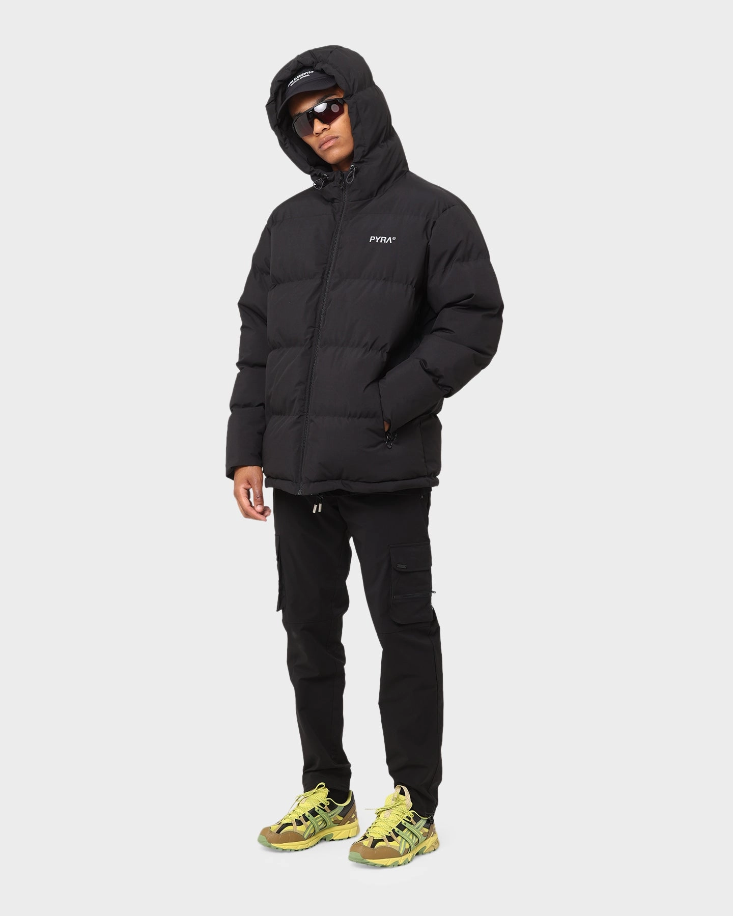 PYRA Alpine Puffa Jacket Black Adventure Layer