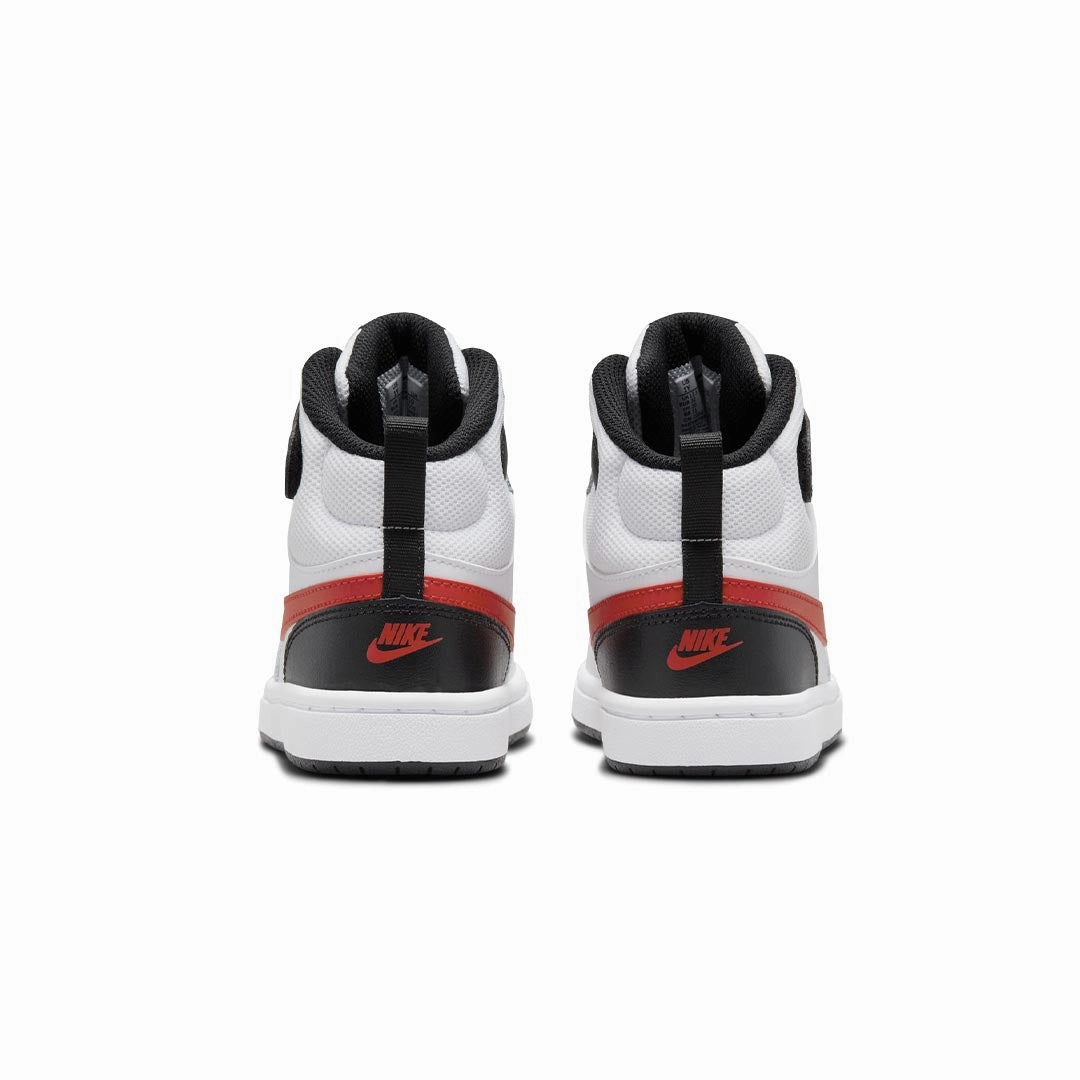 Torsional Stability Nike - Kids' (Preschool) Court Borough Mid 2 Shoes (CD7783 110)