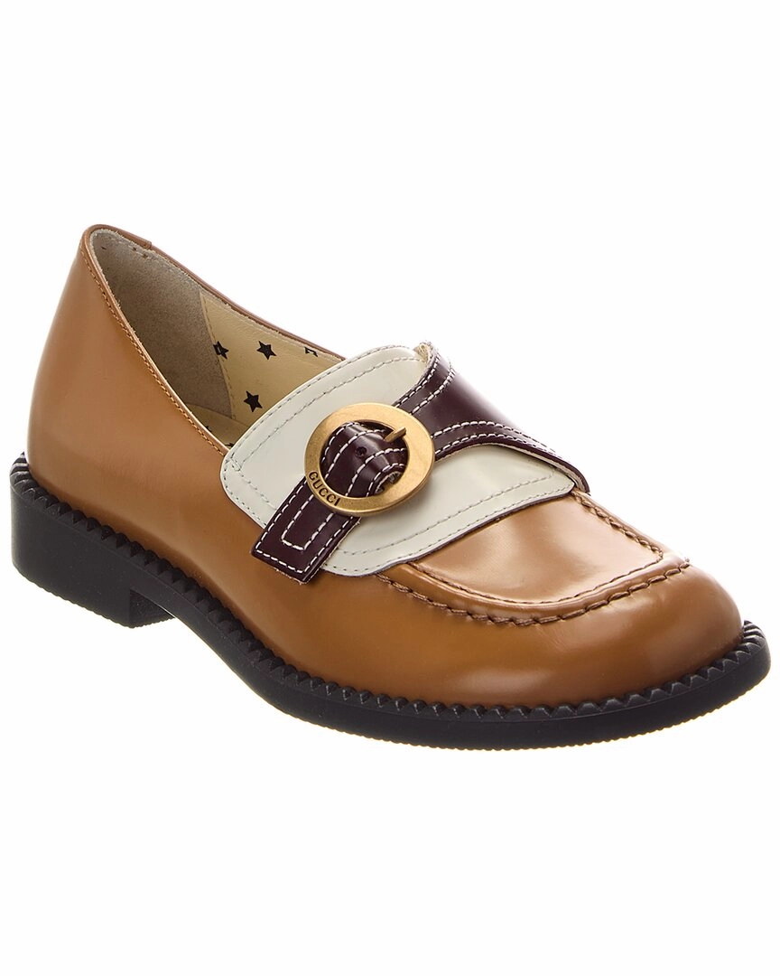 Street Grip Soft Sole Gucci Double G Leather Loafer