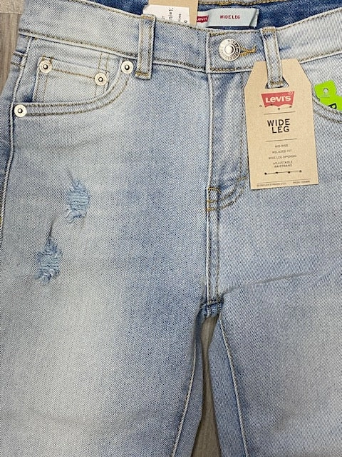 Traveler Gear Summer Vibes Fashion Lover Levi's Kids pantalone Jeans junior Wide Leg 3EG381 4EG381 L52 bauhaus blues