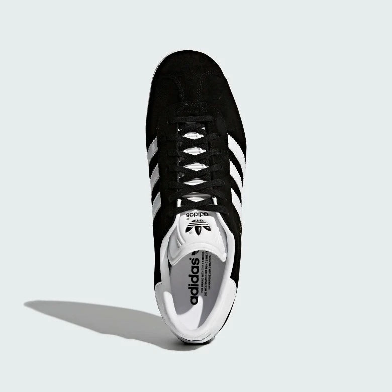 adidas Gazelle Men's Black Suede Trainers BB5476 Minimal Drop Profile