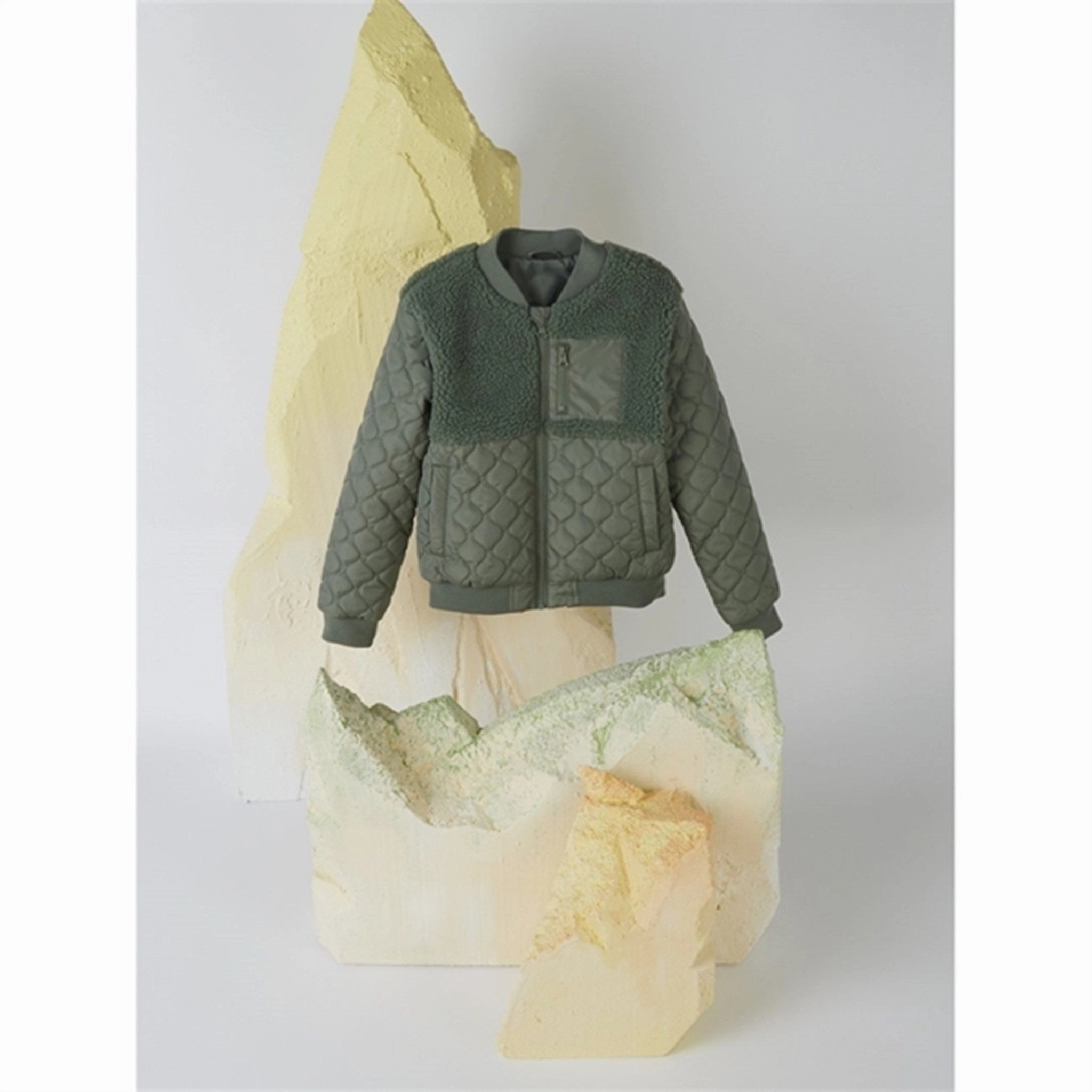 Name it Agave Green Member Quilted Jacket Odor Control Finish Ski Use