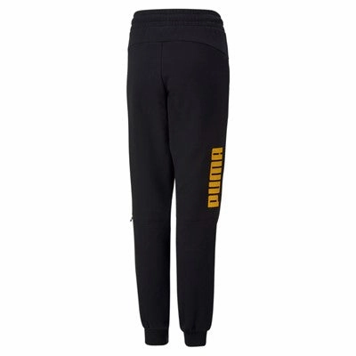 Athletic Capris Puma pantalone in felpa con polsino Power Sweatpants FL B 670100 51 Black-Tangerine