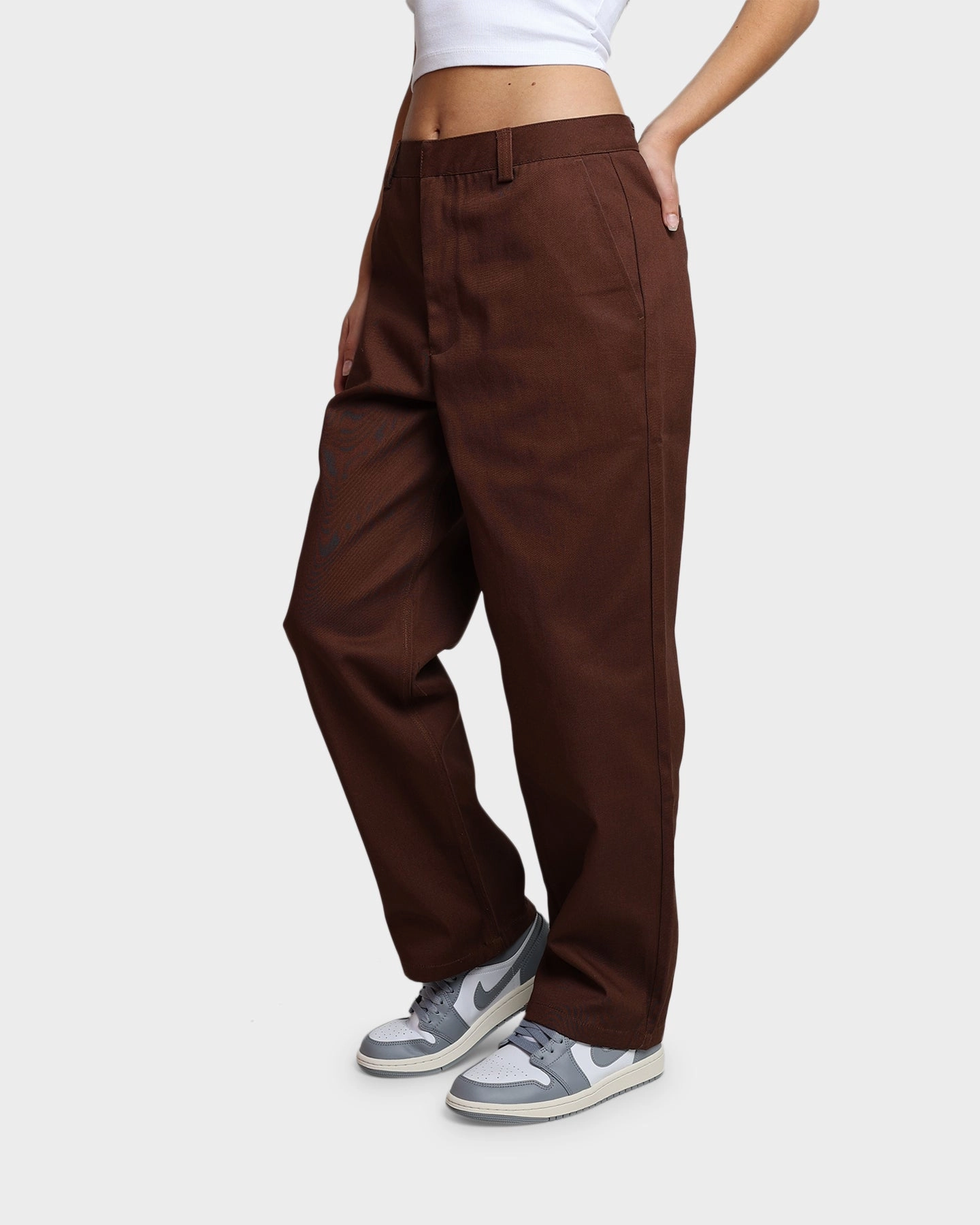 Office Wear Chic Style HUF Women's Skate Pants Clay