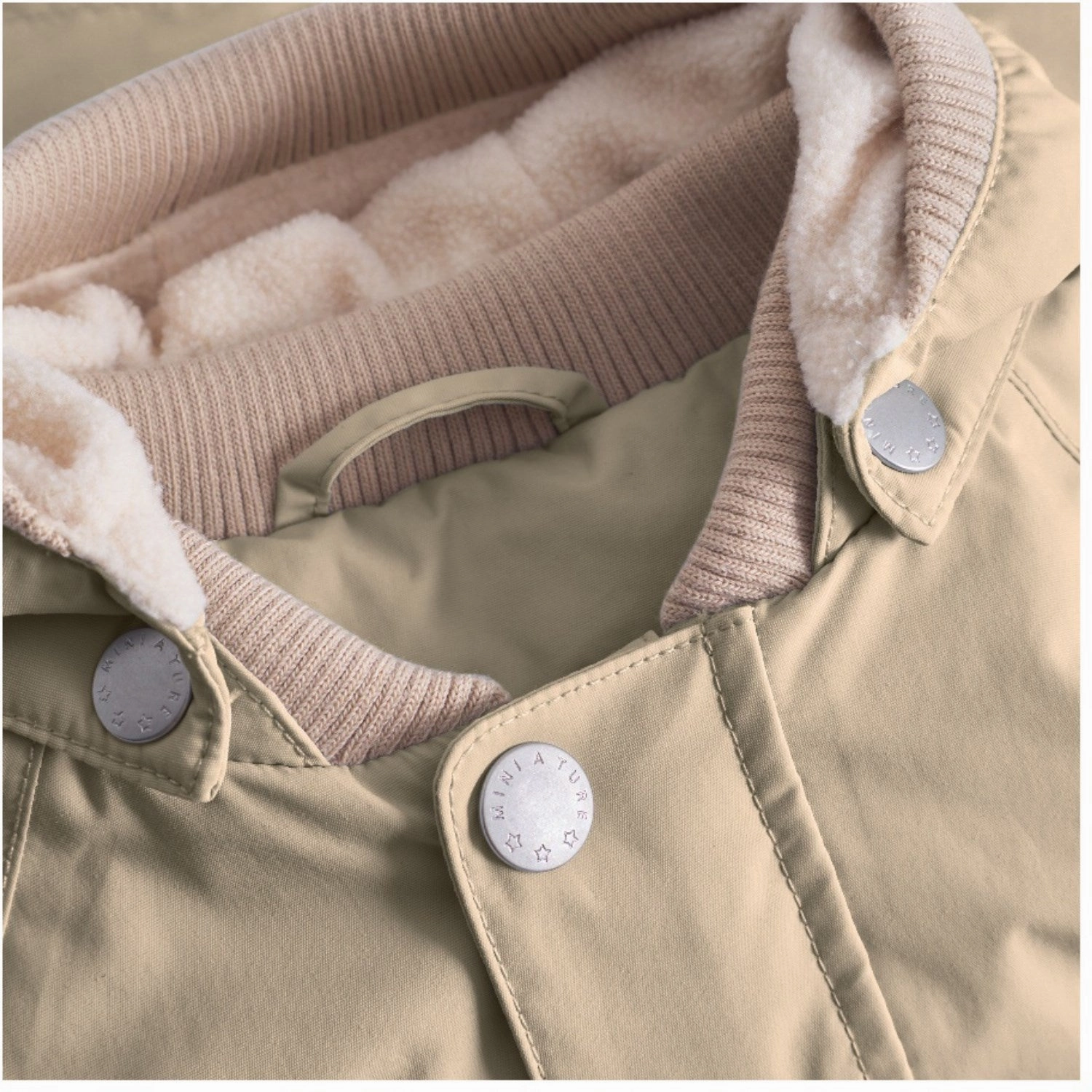 Odor Resistant Coating Low Maintenance Fabric Mini A ture Sesame Wally Fleece Lined Spring Jacket. GRS