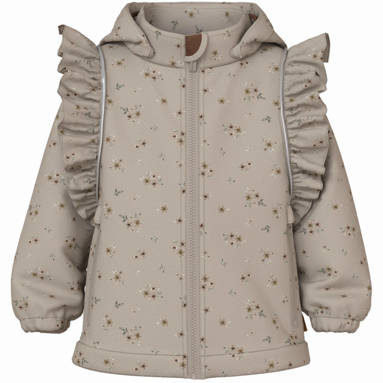 Name It Pure Cashmere Bouquet Nmfalfa08 Softshell Jacket Frill Aop Fo Reinforced Seam Construction