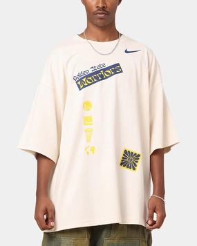 Garment Washed Texture Nike Golden State Warriors NBA Courtside Oversized T-Shirt Pure