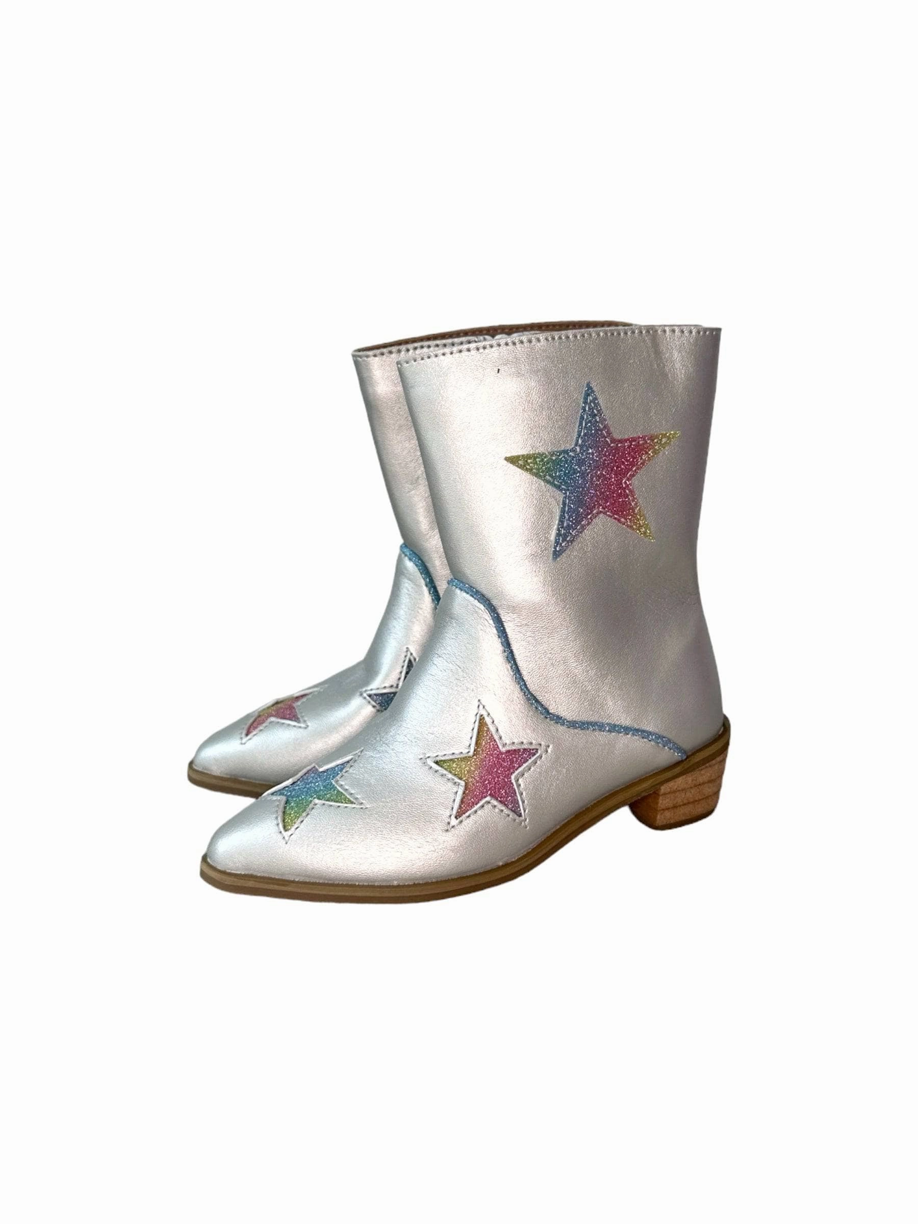 Sparkle Queen Glitter Cowgirl Boots Ground Feel Shape Hold