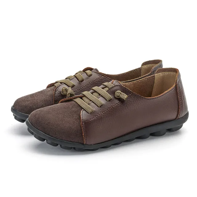Britany Women's Lace-Up Leather Loafer Shoes
