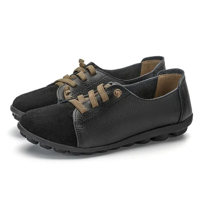 Britany Women's Lace-Up Leather Loafer Shoes