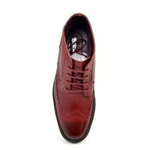 British Walkers Wingtip Men's Wine Red Leather