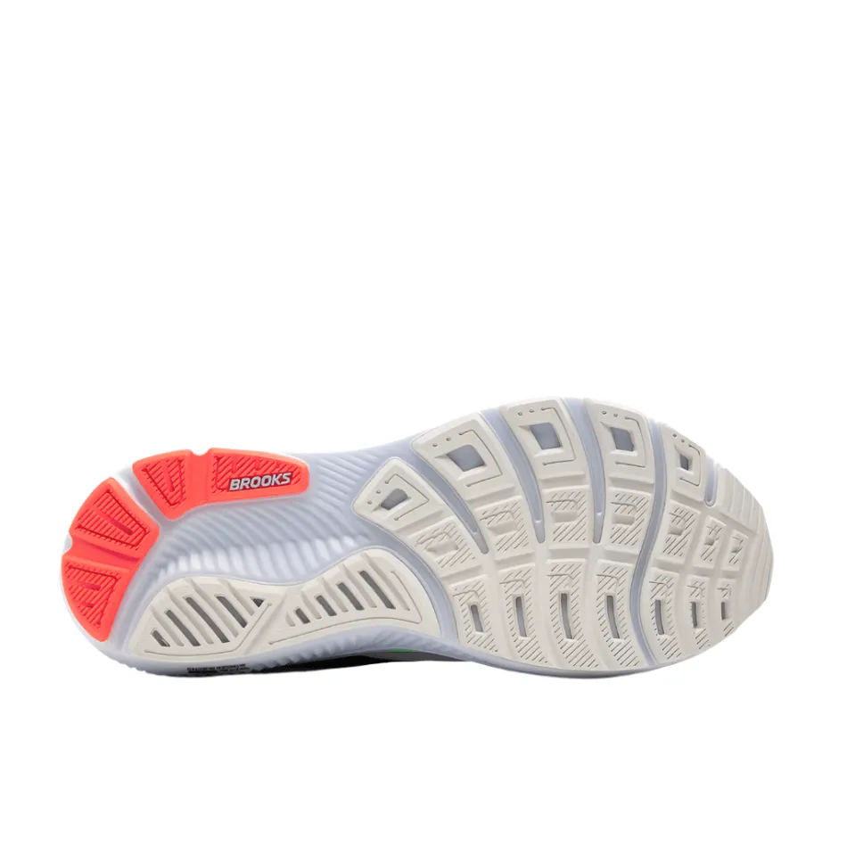 competitive runner shoes Brooks Men's Ghost 17 Running Shoes in White/Pink Clay/Gecko AW25