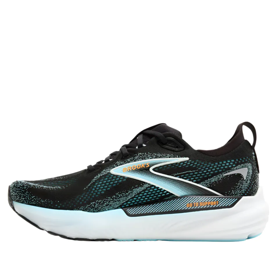 casual runners' shoes Brooks Men's Glycerin GTS 22 Running Shoes in Black/Atomizer/Blazing Orange AW25