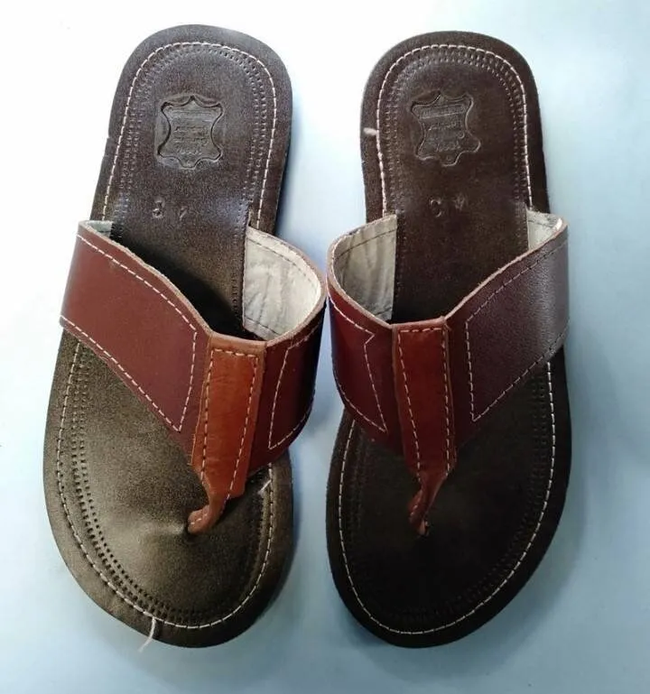 Brown leather men masaai, Masai, maasai slip on sandals with free shipping
