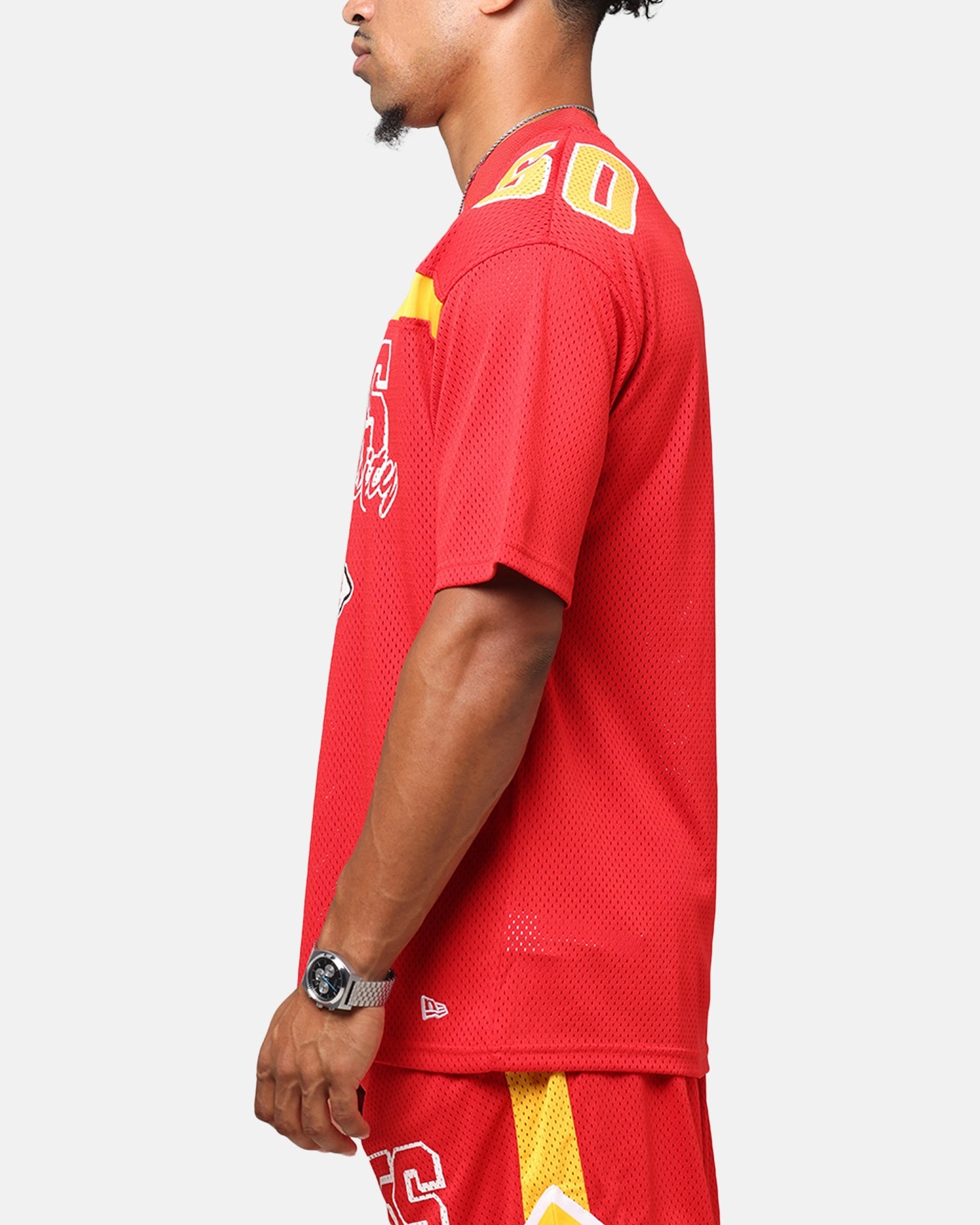 New Era Kansas City Chiefs NFL Mesh Graphic Jersey Front Door Red Ultimate Comfort