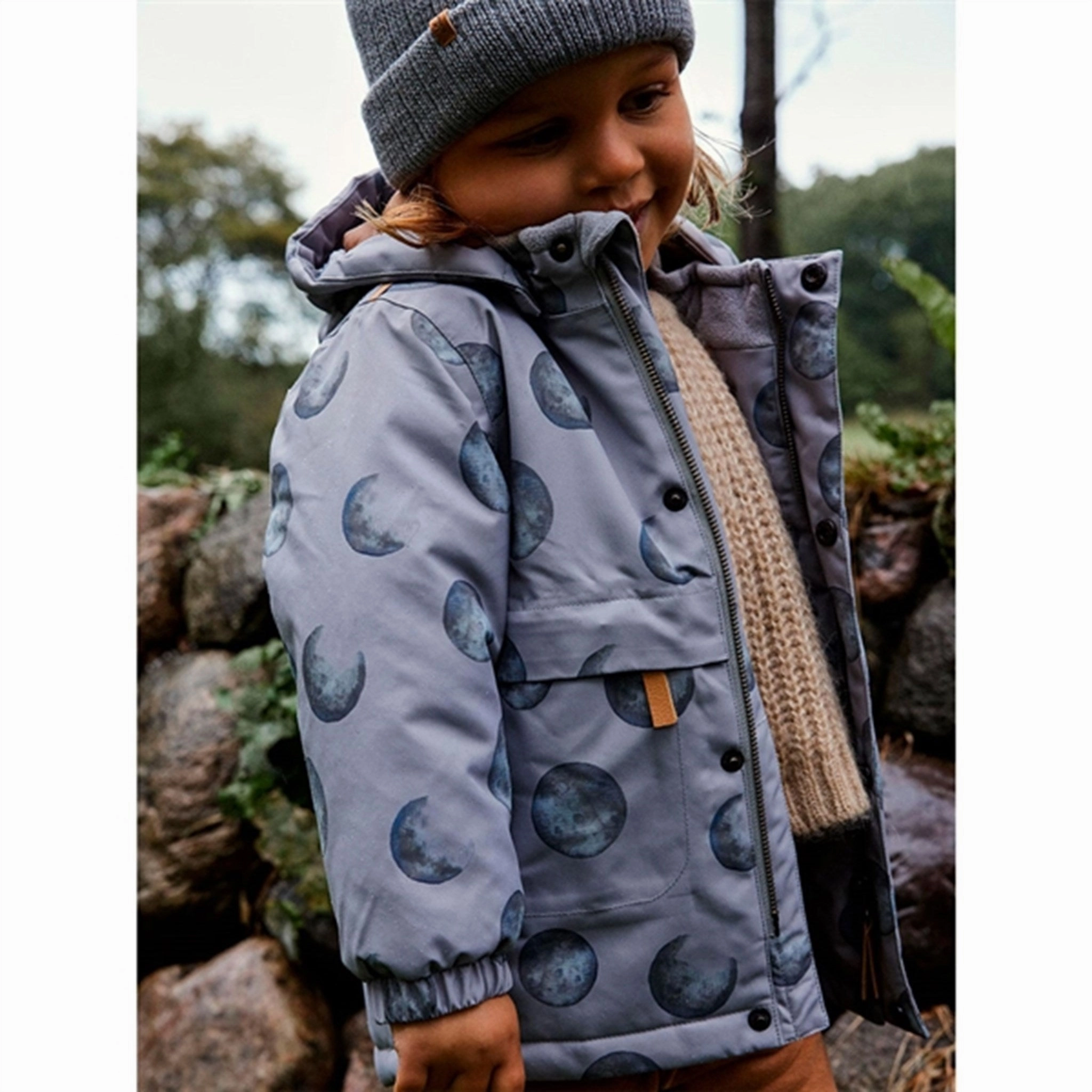 Durable Abrasion Resistant Vegan Leather Accents Lil'Atelier Wet Weather Lasnow Jacket AOP