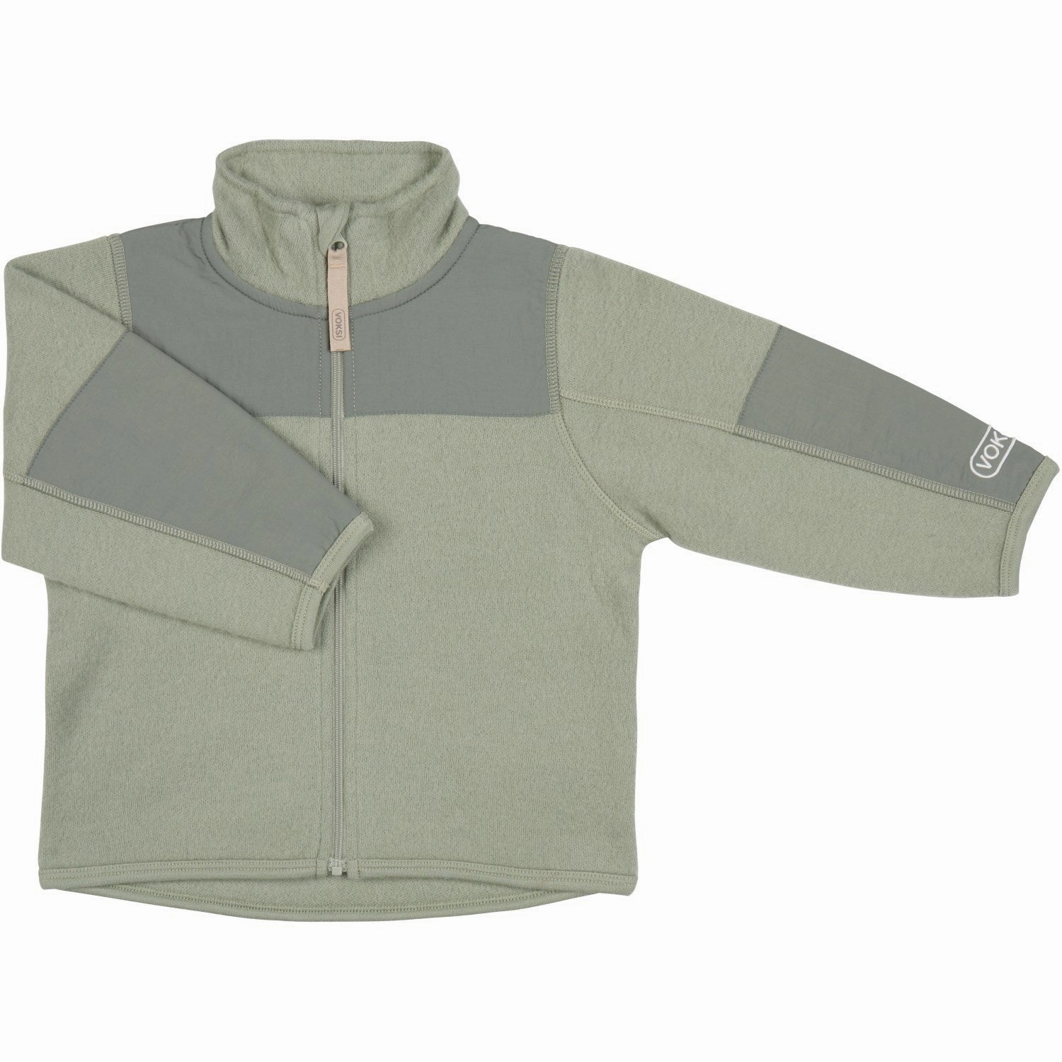 Voksi? Misty Green Wool Jacket Fleece Insulated Design