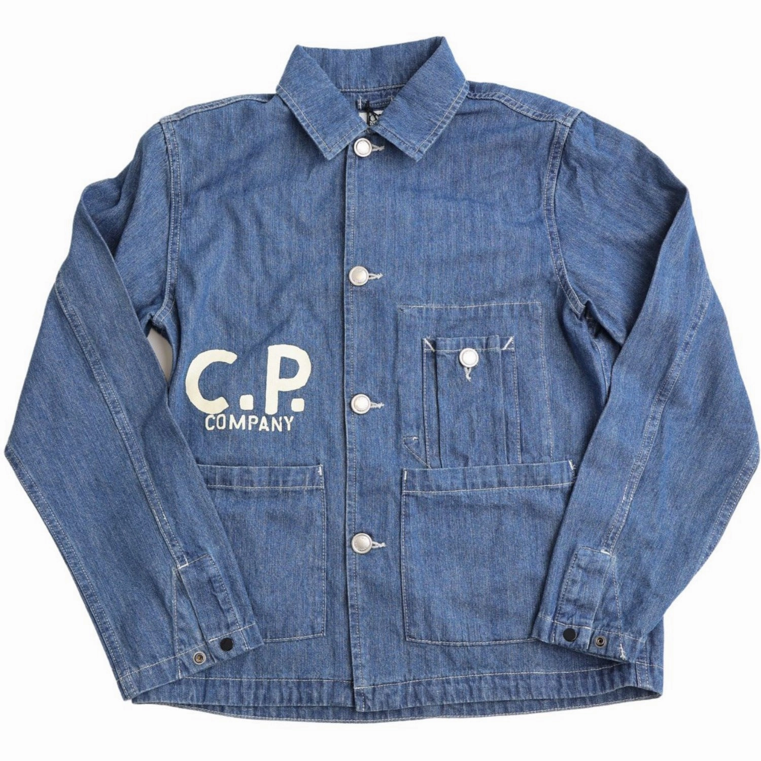 C.P. Company Indigo Blue Denim Jacket Stay Dry Interior Reflective details