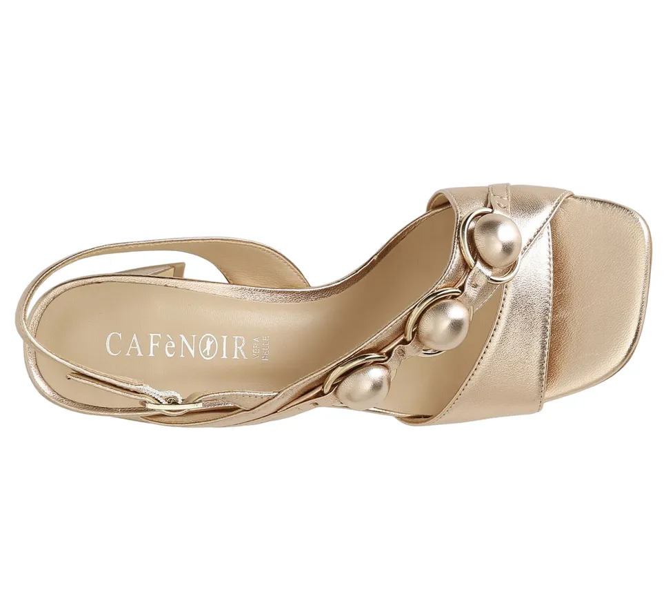 Caf??Noir Sandalo da donna asimmetrico in pelle laminata C1LC2023 R043 pesca Stylish Summer Shoes