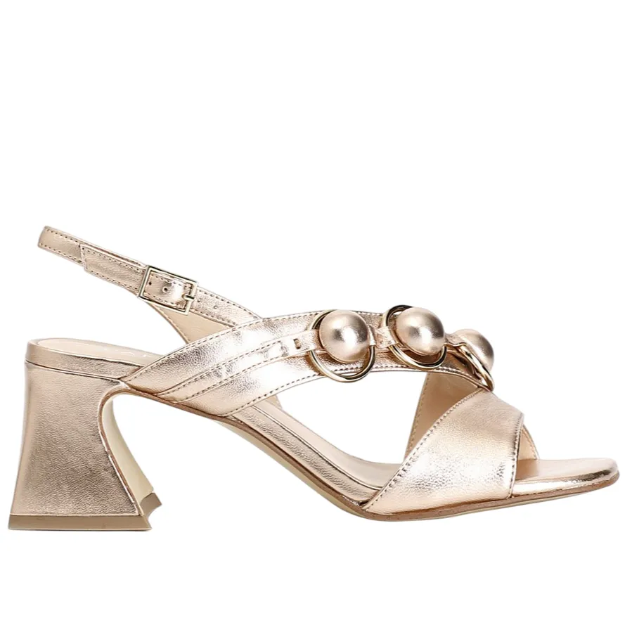 Trendy Footwear Caf??Noir Sandalo da donna asimmetrico in pelle laminata C1LC2023 R043 pesca