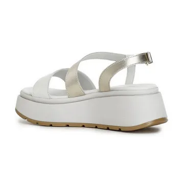 Chic Straps Caf??Noir sandalo da donna con zeppa C1HP1040 W001 white