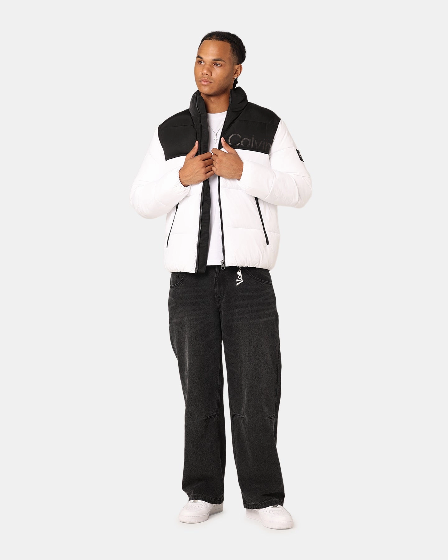 Calvin Klein Blocking Puffer Jacket Bright White Broadcast Weekend Ready