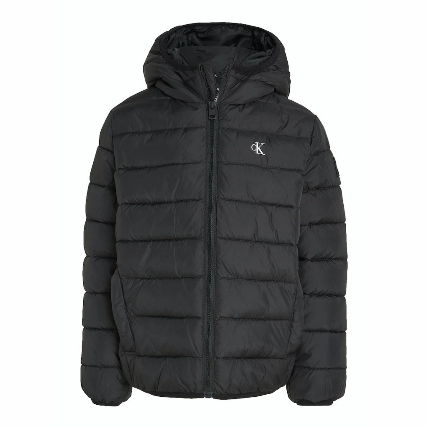 Solid Color Abrasion Proof Shoulders Calvin Klein Ck Black Inst. LAndo Light Padded Jacket
