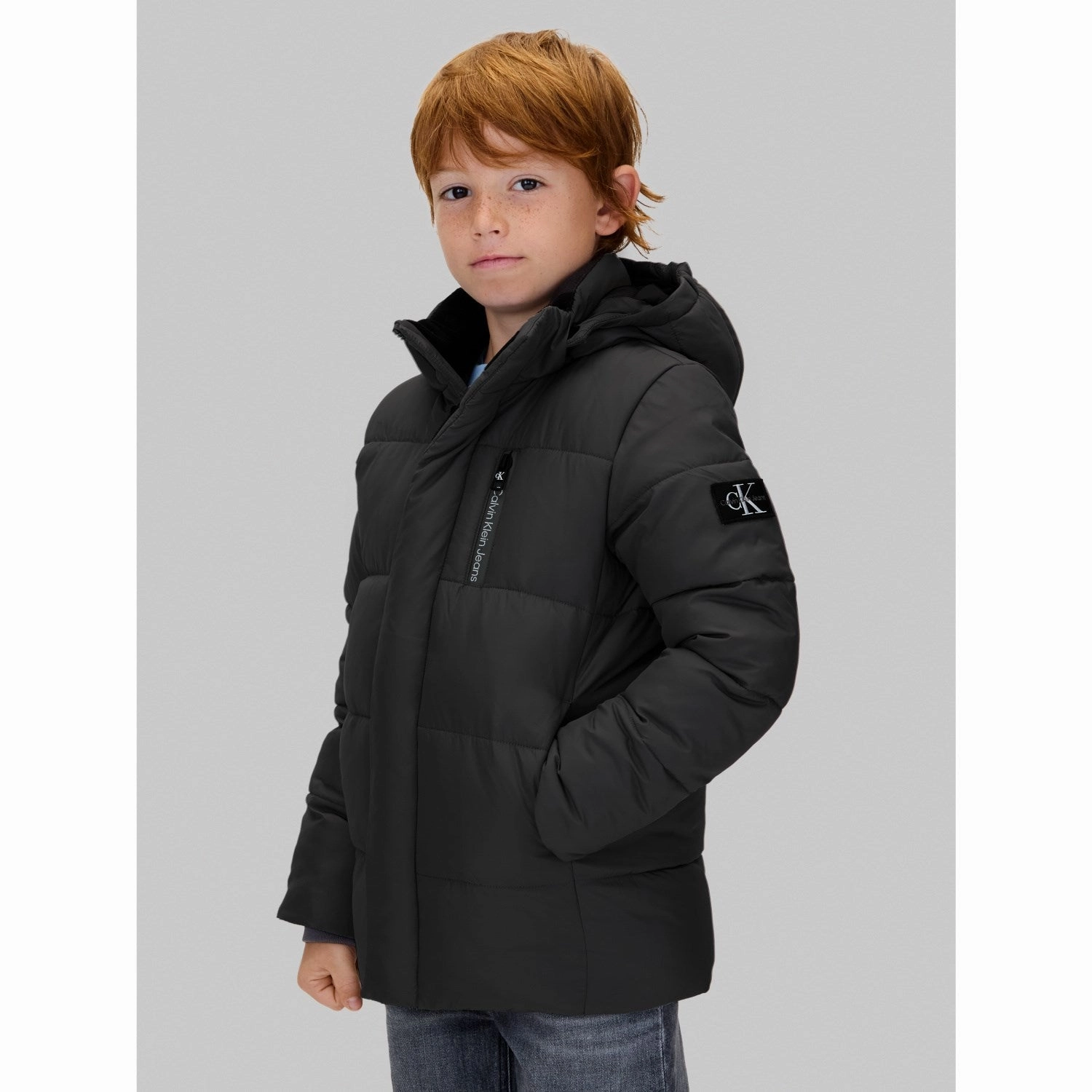 Calvin Klein Essential Puffer Jacket Ck Black Pocket Placement