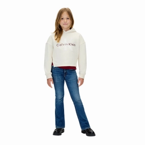 Calvin Klein Jeans Mid Rise Flared per Ragazza - Stile Flared a Vita Media Weighted Hemline Eco Friendly Night Out