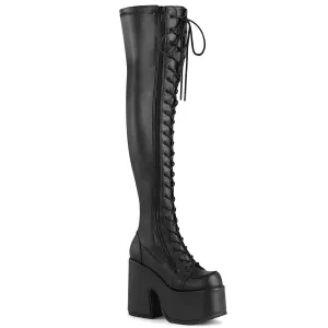 CAMEL-300 Demoniacult Alternative Footwear Women's Over-the-Knee Boots