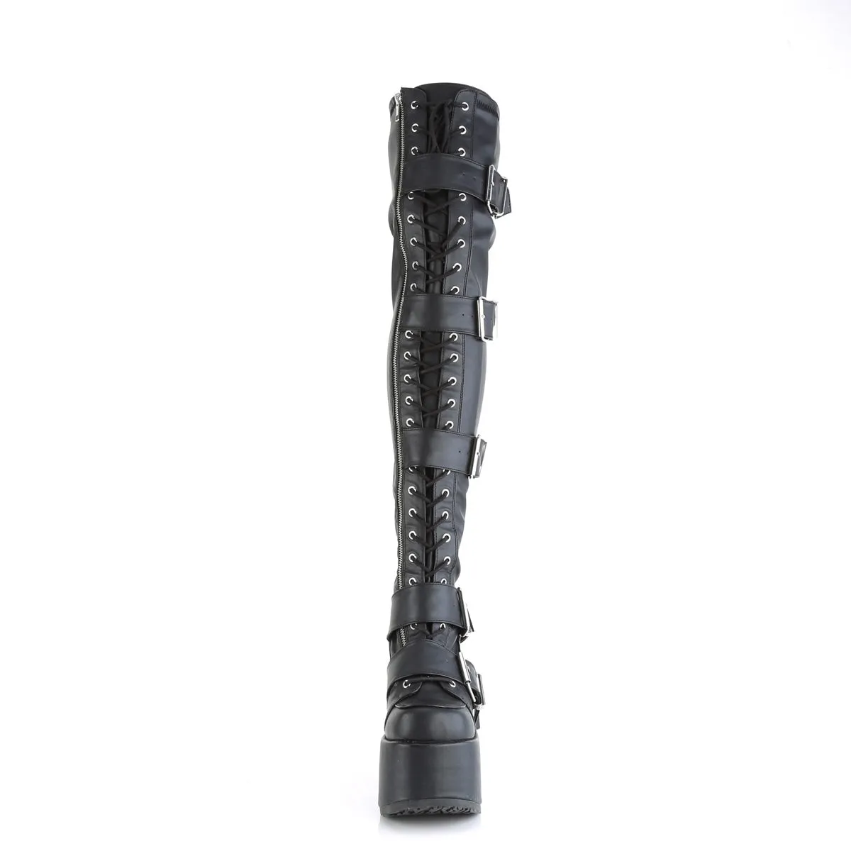 CAMEL-305 Demoniacult Alternative Footwear Women's Over-the-Knee Boots