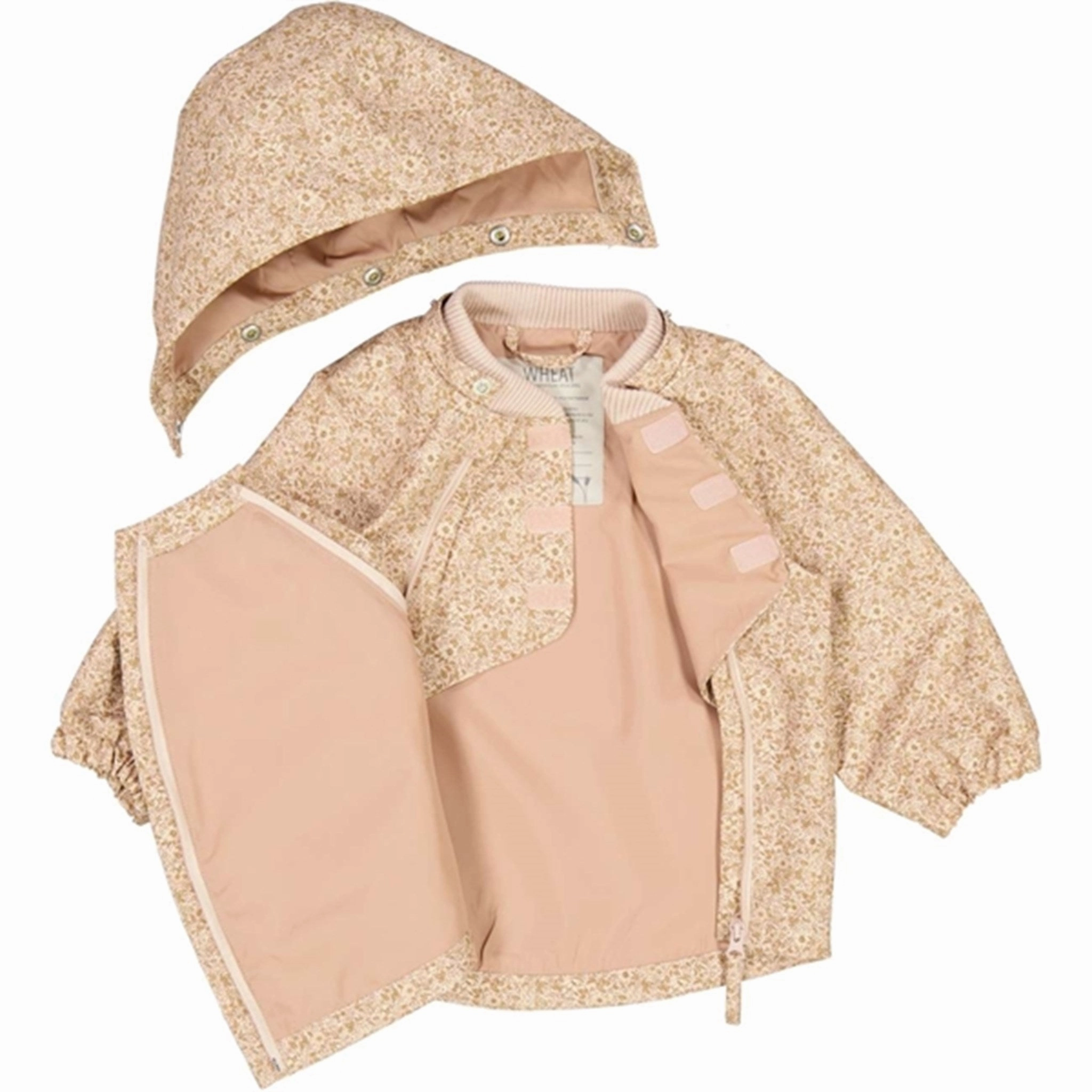 Reinforced Seam Construction Wheat Jacket Sveo Tech Rose Dust Flowers