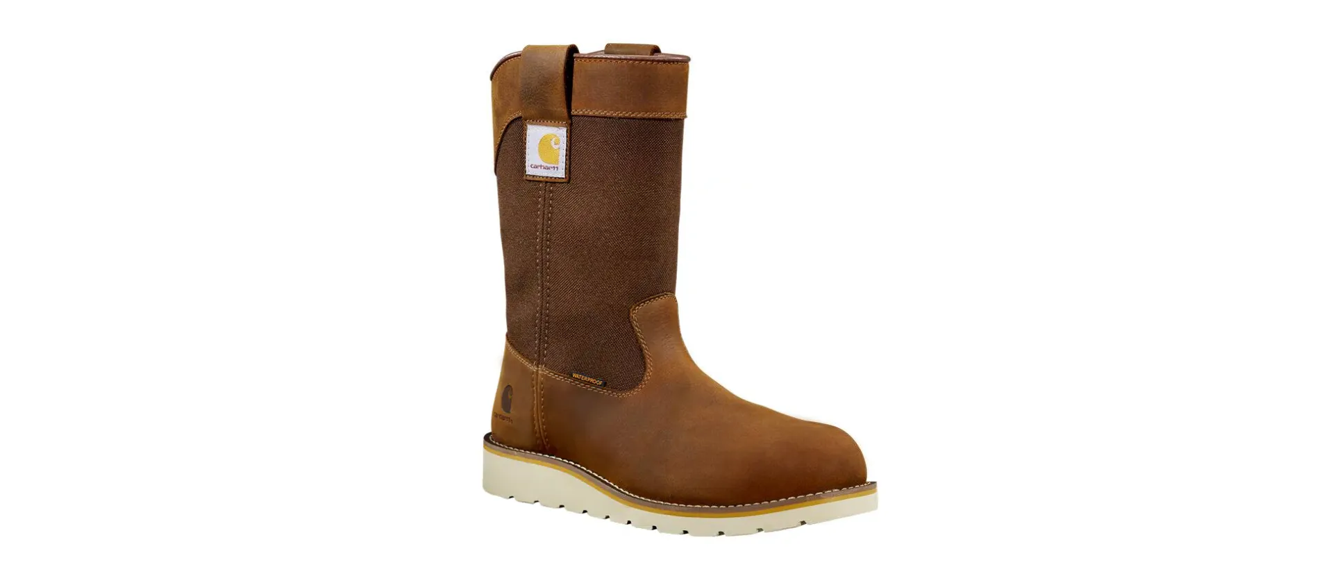 CARHARTT Men's Wellington Wedge Boot 10 Inch  Round Toe Waterproof Soft Toe Work Boots FW1032