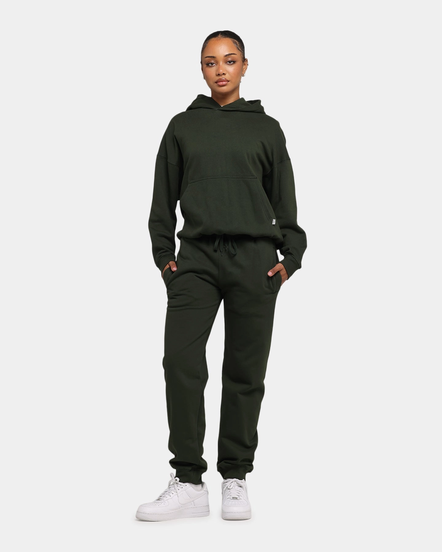 Comfortable Fabric Quick Flex Carr?? Blanc Sweatpants Dark Green