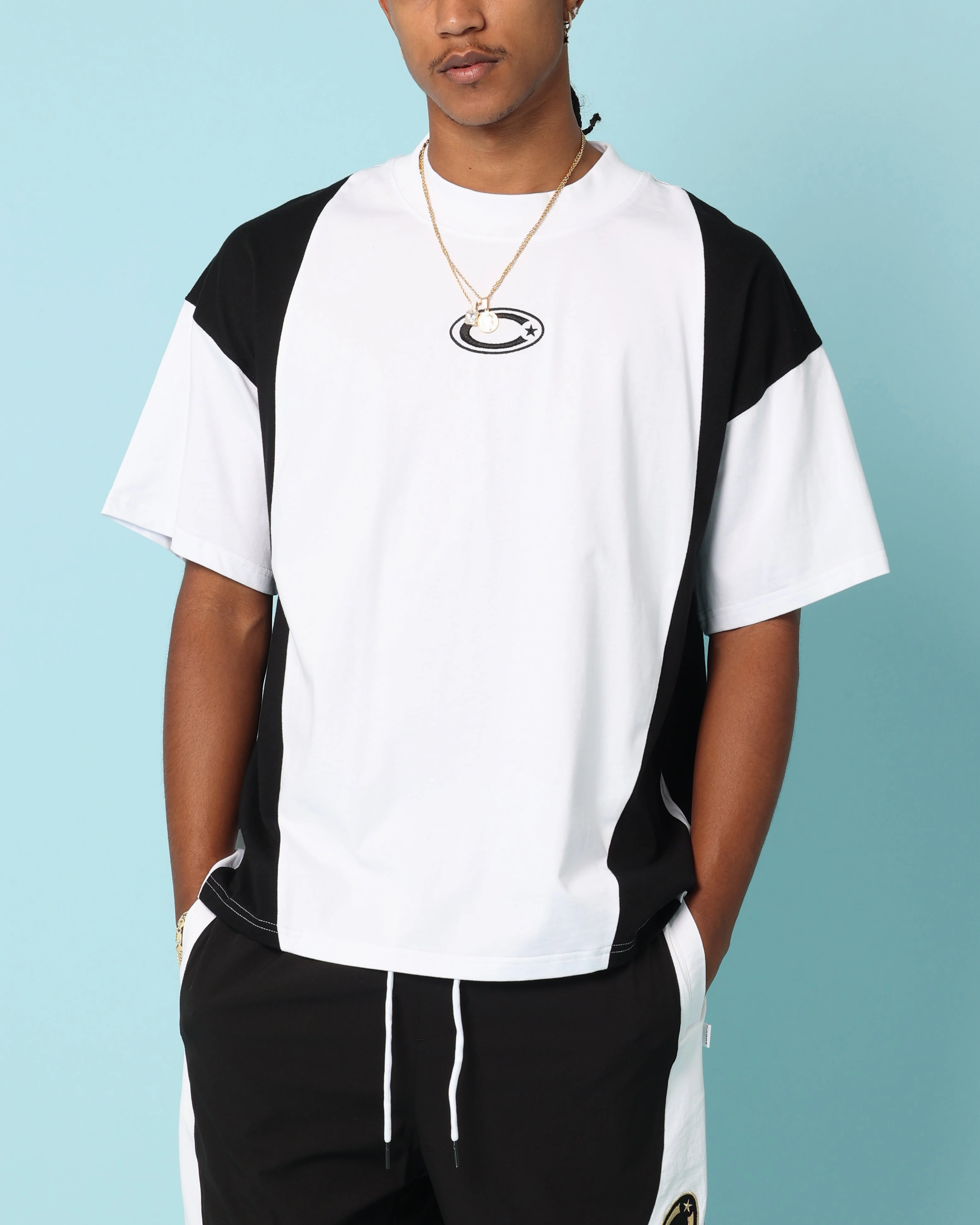 Recycled Material Stylish Wear Carr?? C-Star Oversized T-Shirt White/Black