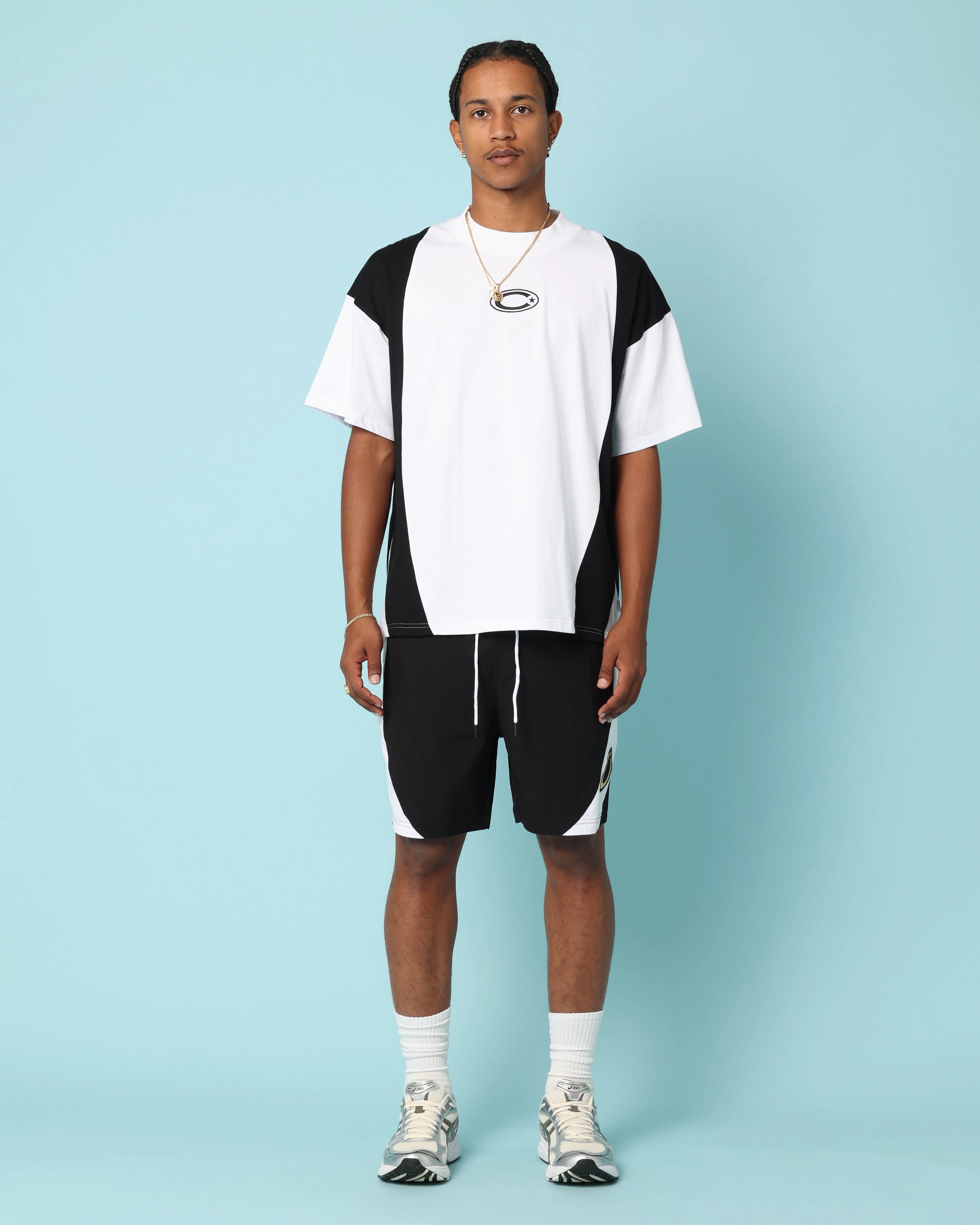 Linen blend Carr?? C-Star Oversized T-Shirt White/Black