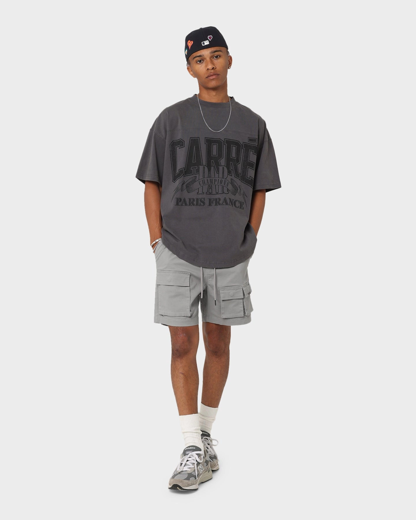 Lightweight Fashion Summer Style Carr?? Champs G.I Oversized T-Shirt Black