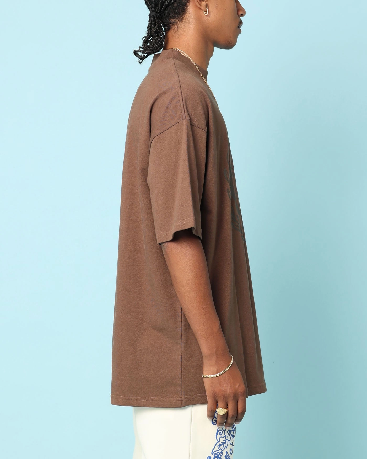 GarmentDyedTexture Carr?? Gorgeous Oversized T-Shirt Brown