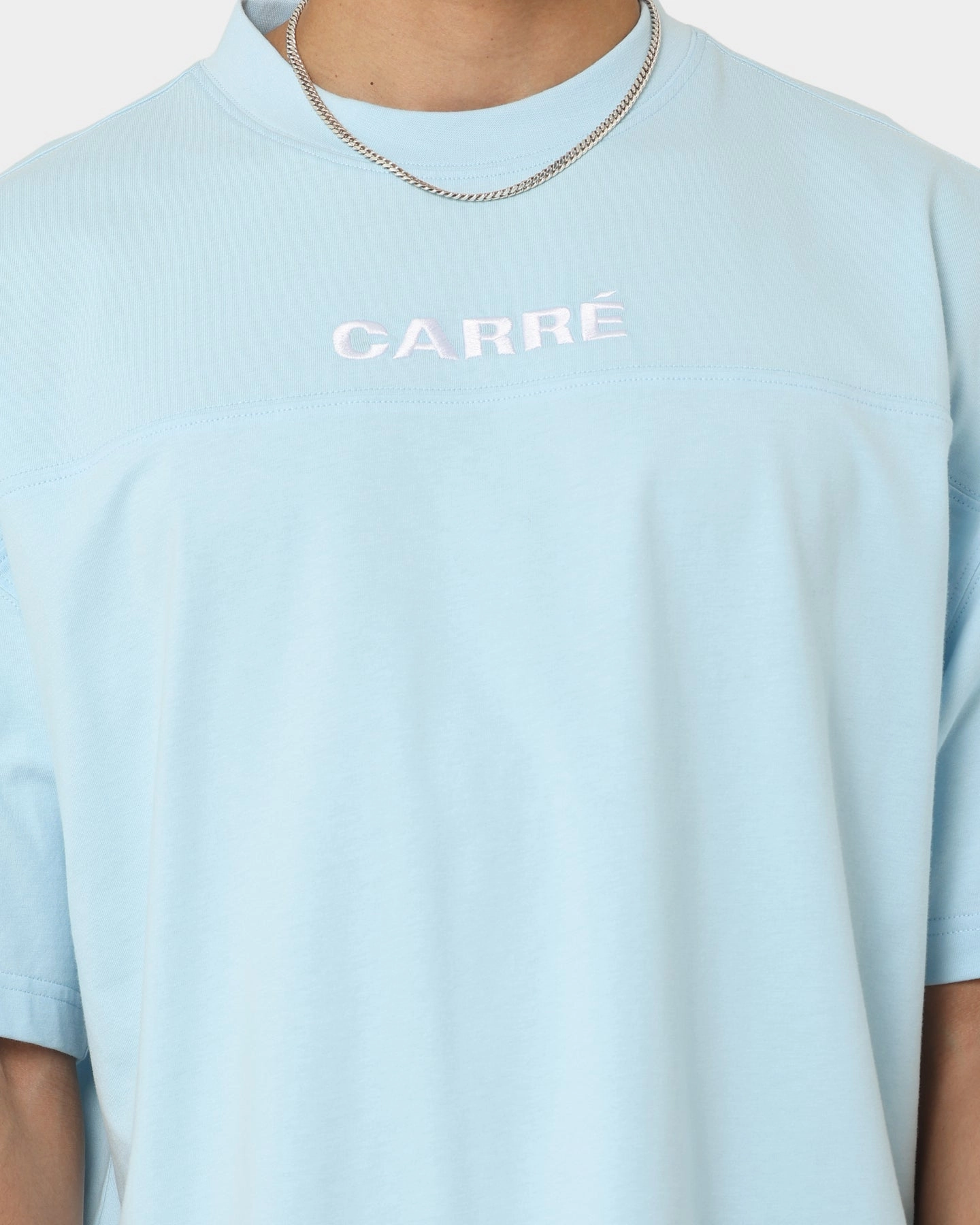 Party fun Carr?? Grid Iron Oversized T-Shirt Light Blue