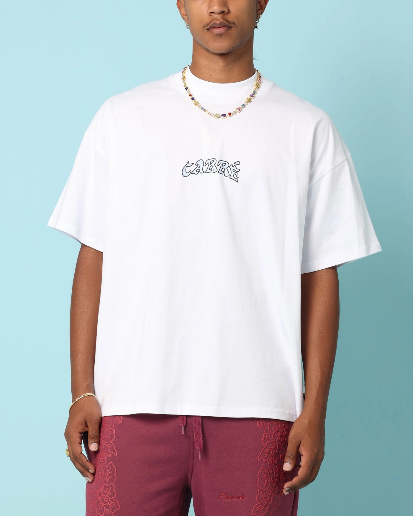 Trendy Casual Wear Light Comfort Style Carr?? Members Only Oversized T-Shirt White