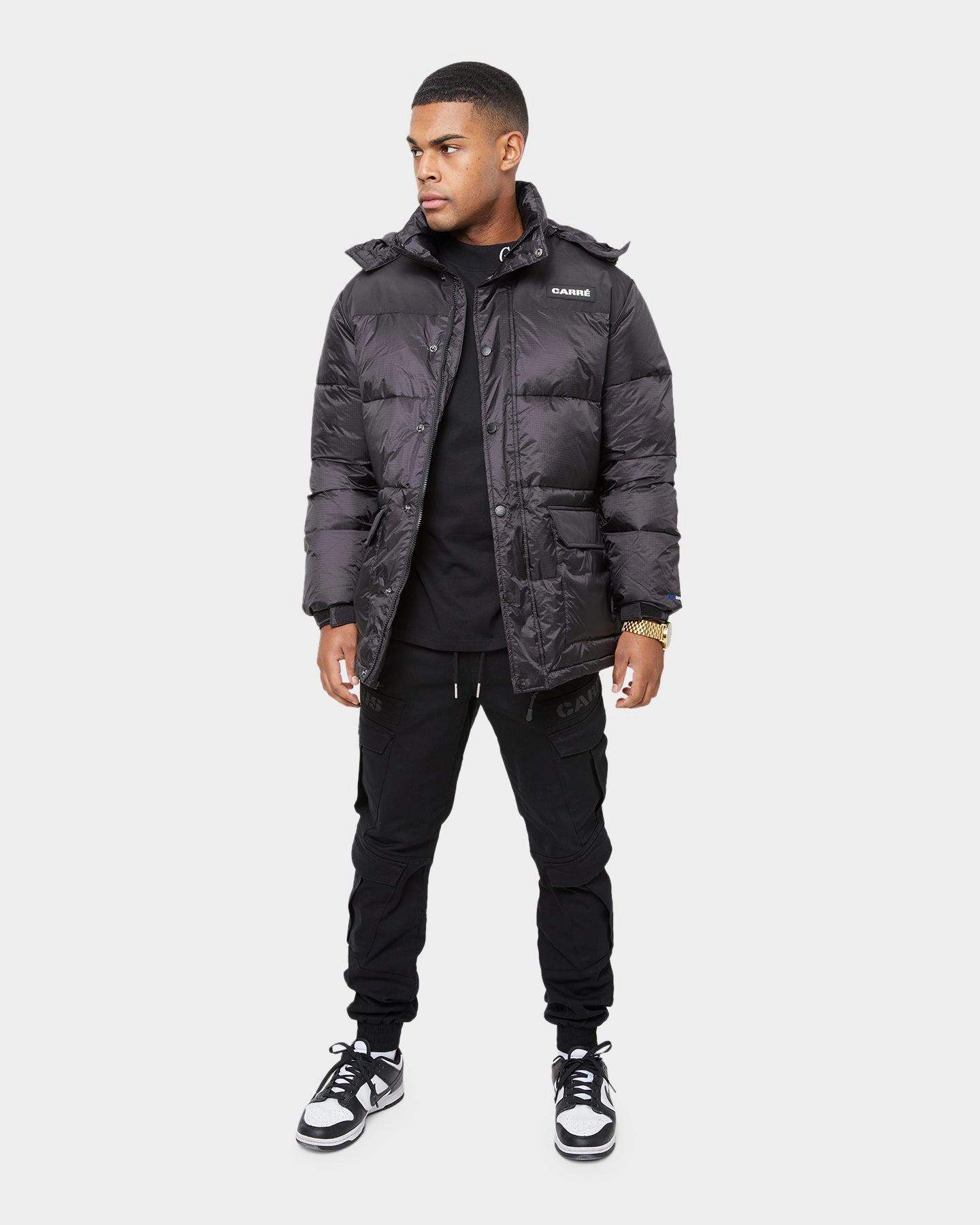 suitable for theater performances Functional Outerwear Carr?? Men's Roadman Puffer Jacket Black