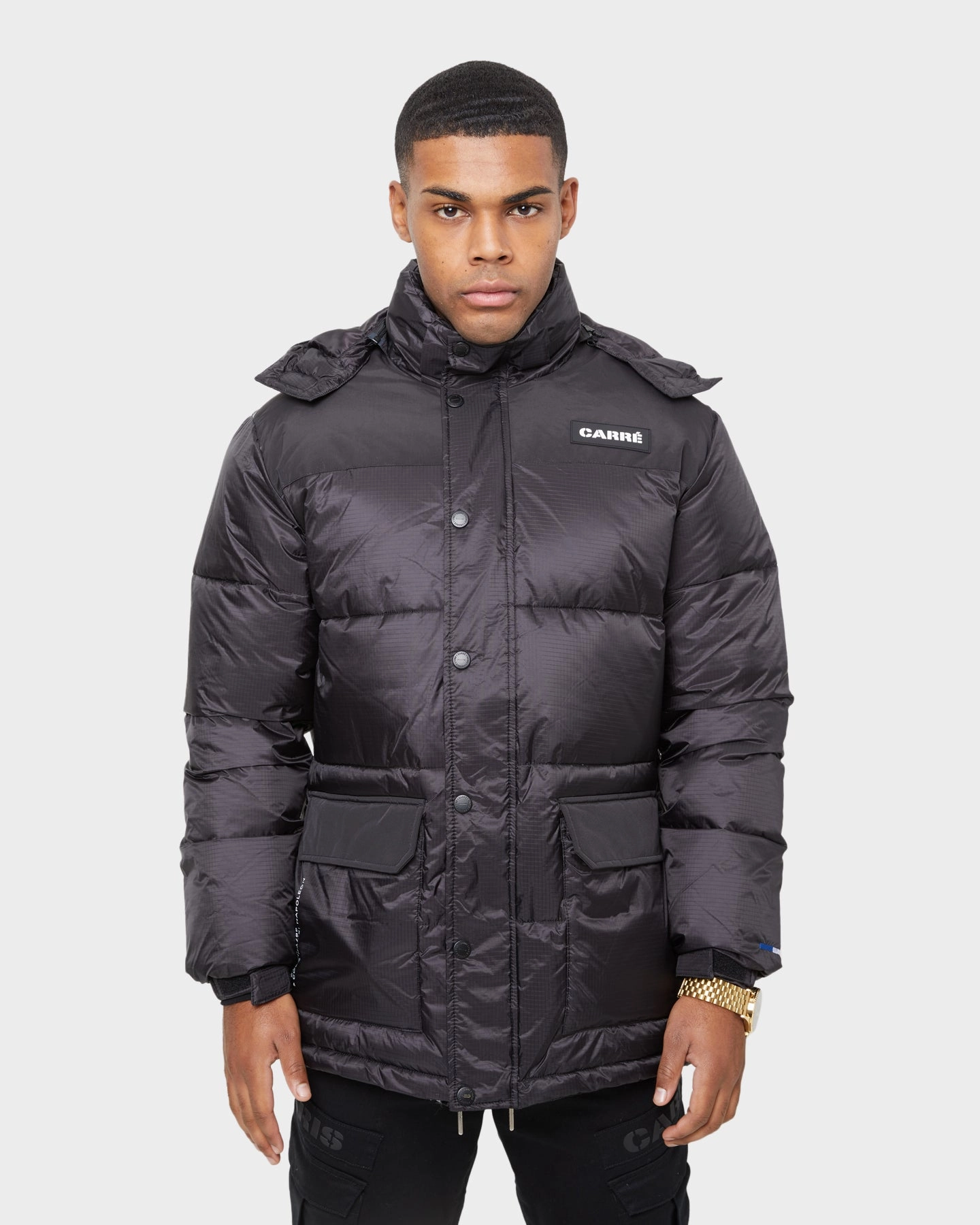 adults' Warm Shield Carr?? Men's Roadman Puffer Jacket Black