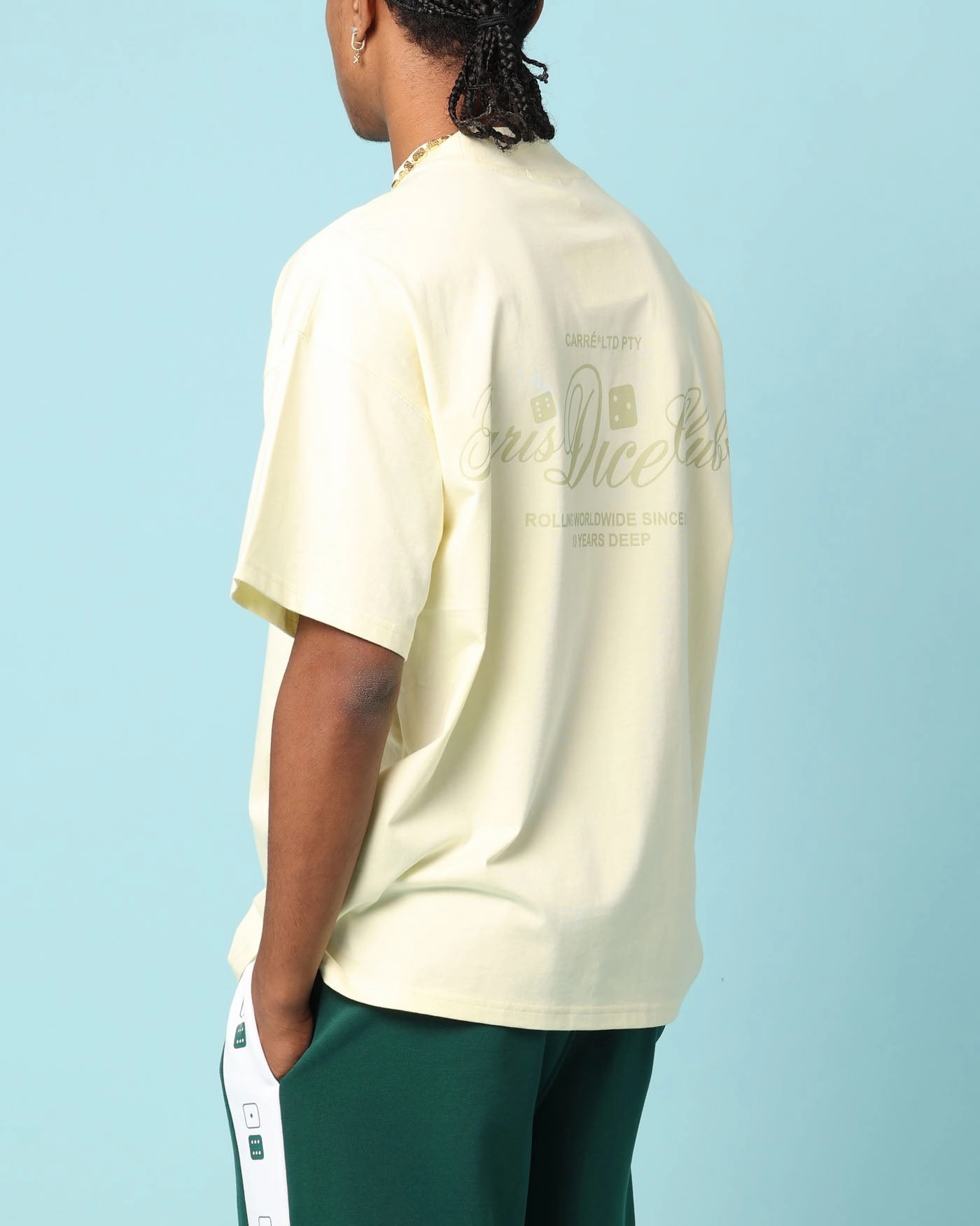 Reinforced Shoulder Stitching Printed uniqueness Carr?? Players Oversized T-Shirt Yellow