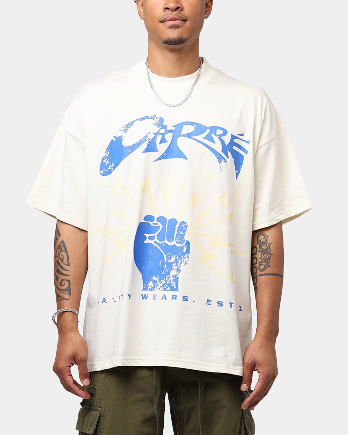 Carr?? Revolution 13 Oversized T-Shirt Off White Fit for Everyone