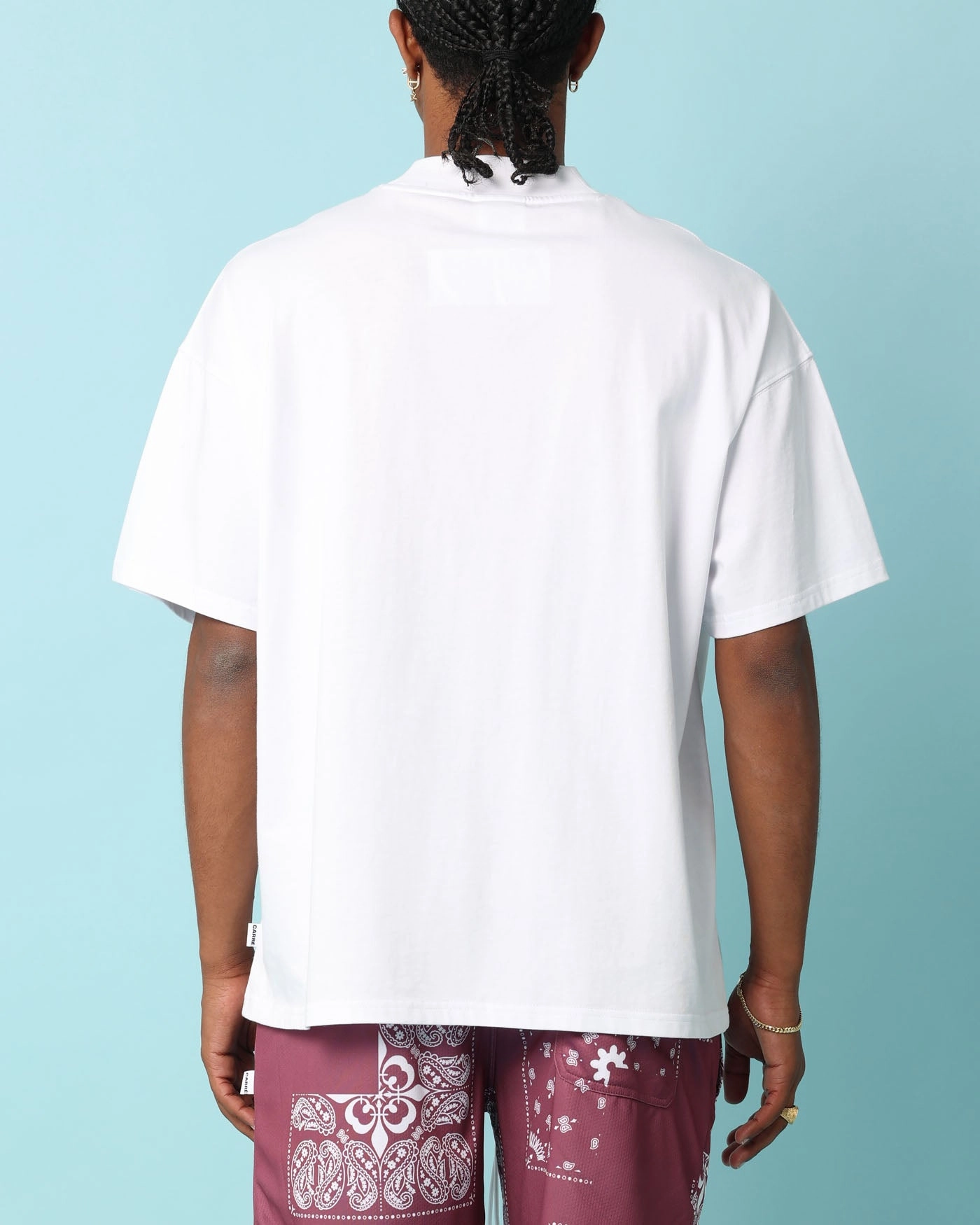 Stylish and Fun Perfect for Layering Carr?? Stallion Oversized T-Shirt White