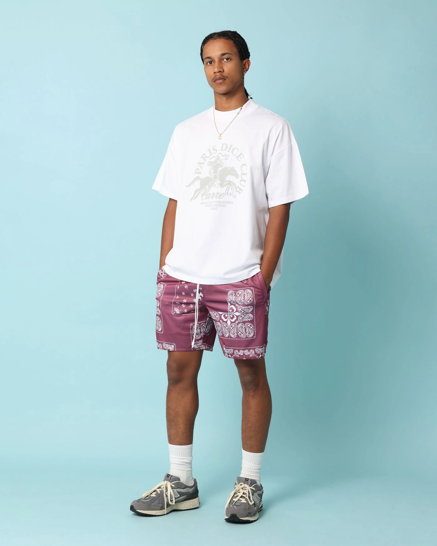 Carr?? Stallion Oversized T-Shirt White Basic Layering Printed design