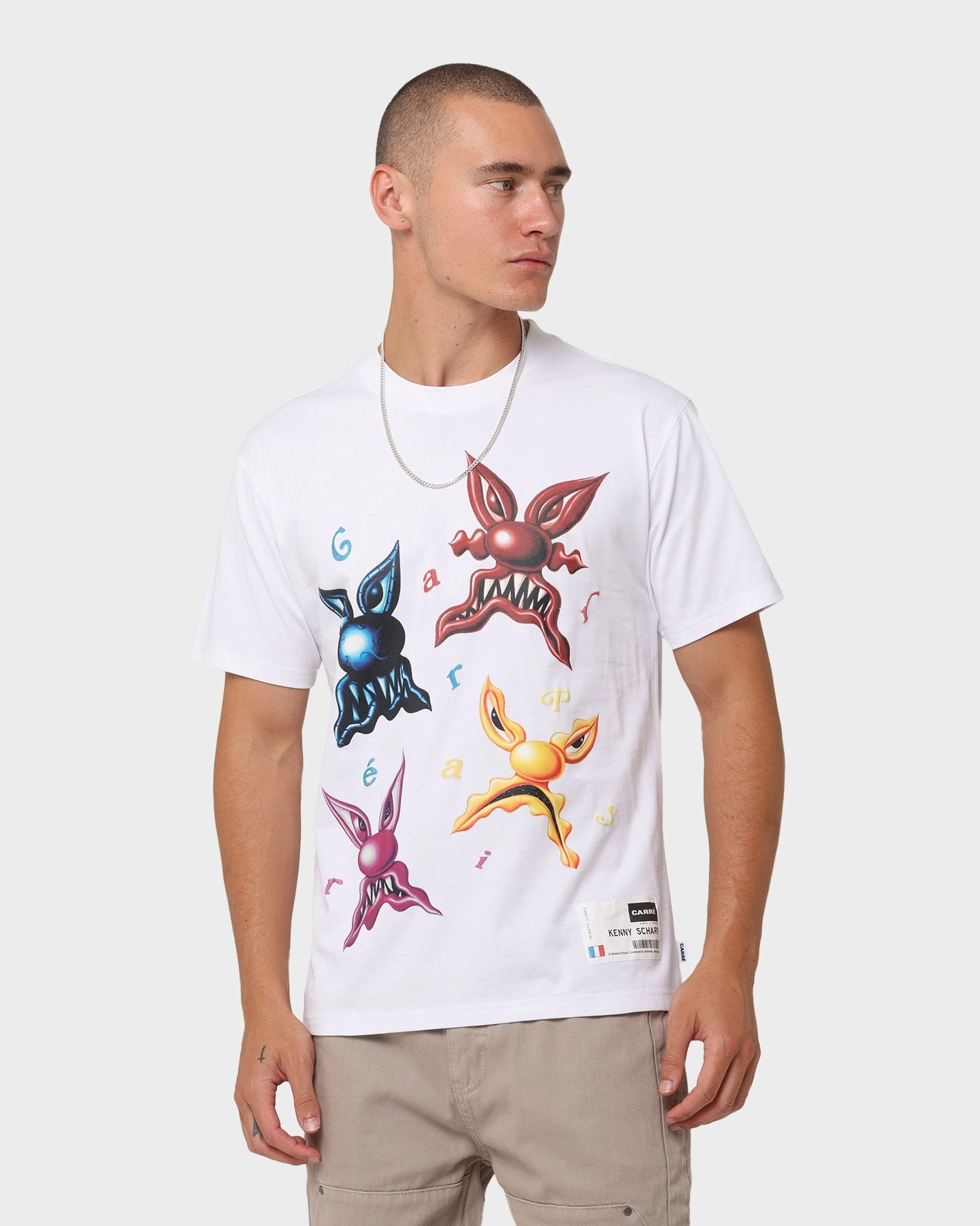 Carr?? X Kenny Scharf Meanie Oversized T-Shirt White Non Iron Fabric Outdoor Essentials