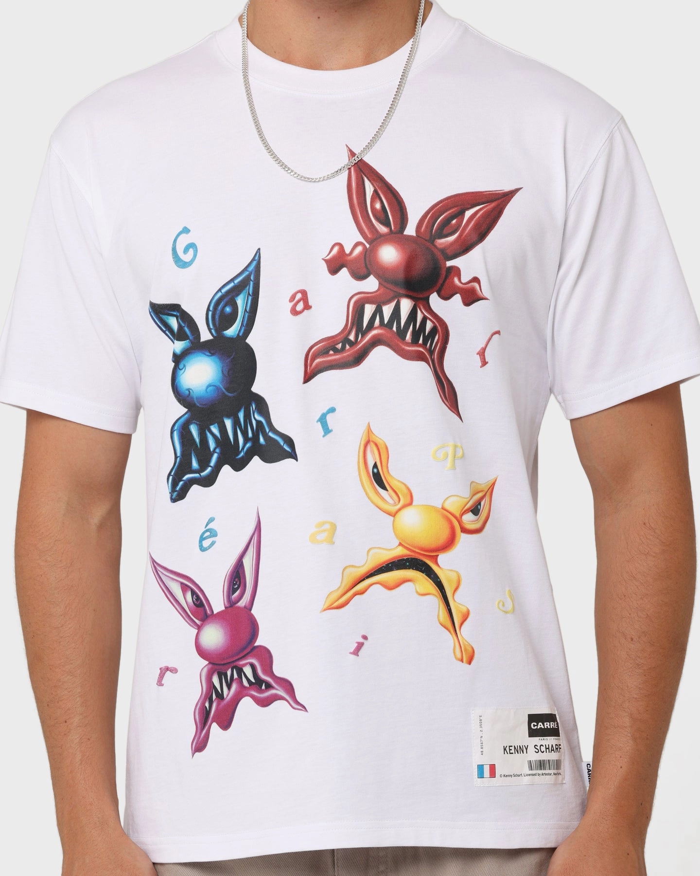 Preppy Everyday Style Trend Carr?? X Kenny Scharf Meanie Oversized T-Shirt White